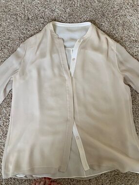 Sheer Cream blouse size 6